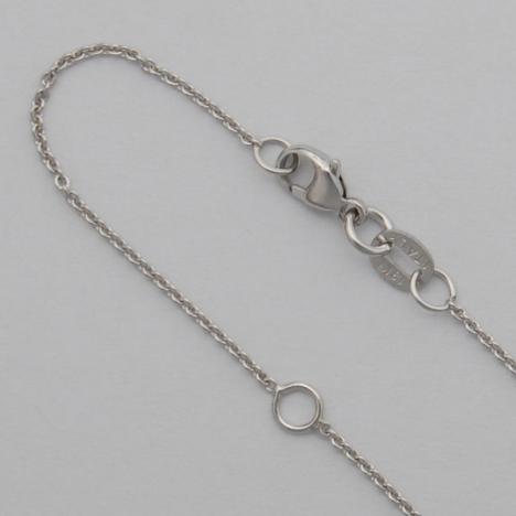 14k White Gold Adjustable Round Cable Chain