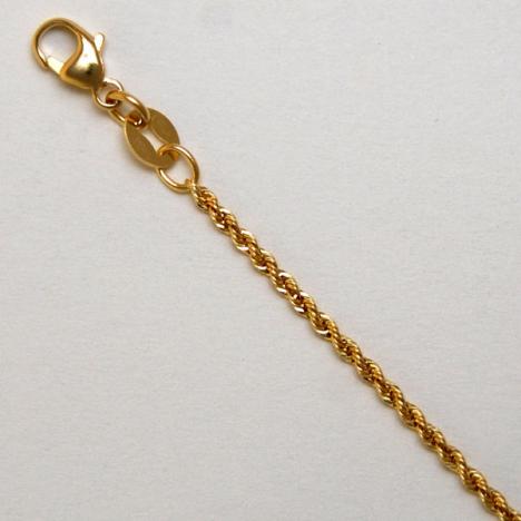 14k Yellow Gold Laser Rope Chain