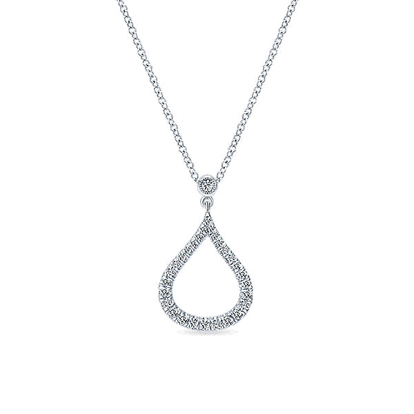 14K White Gold Lusso Diamond Pendant