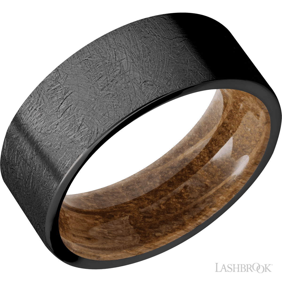 Zirconium with Distressed Finish and Whiskey Barrel