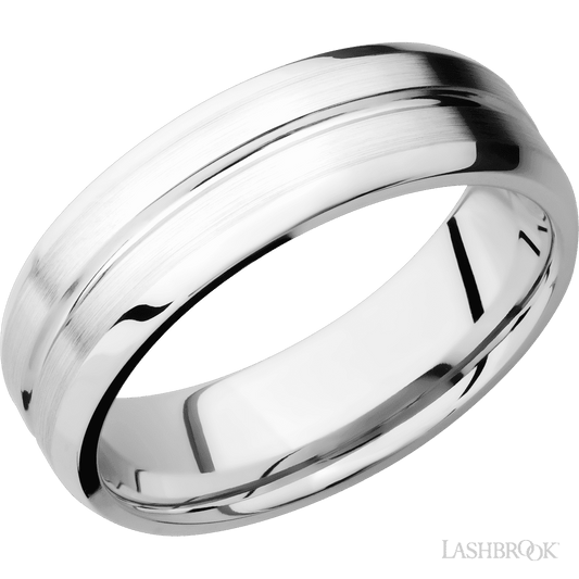 14K White Gold with Polish, Satin Finish