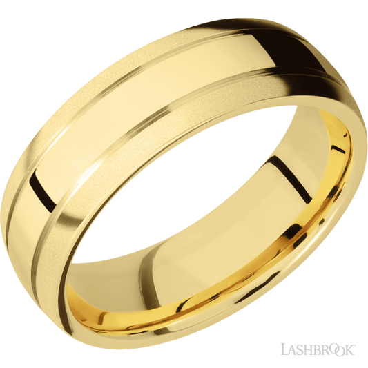 14K Yellow Gold with Polish, Bead Finish