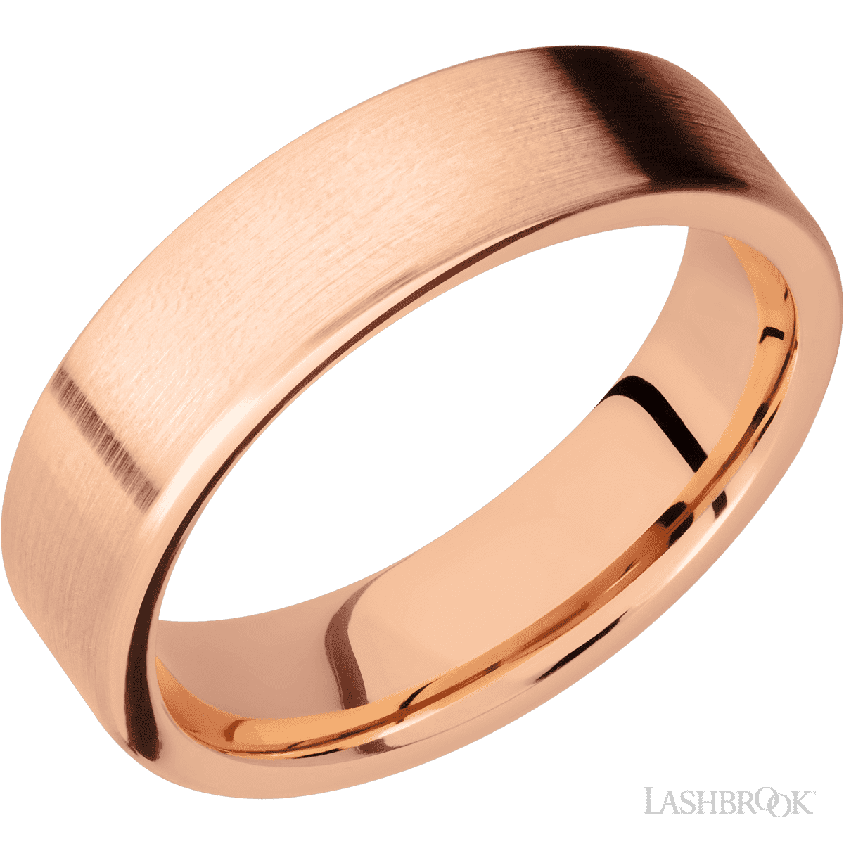 14K Rose Gold with Satin Finish