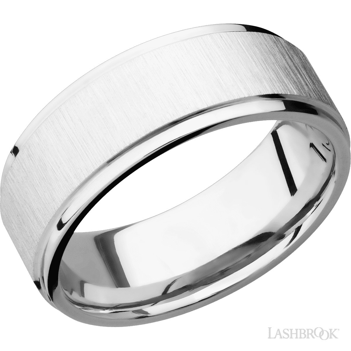 14K White Gold with Crosssatin, Polish Finish