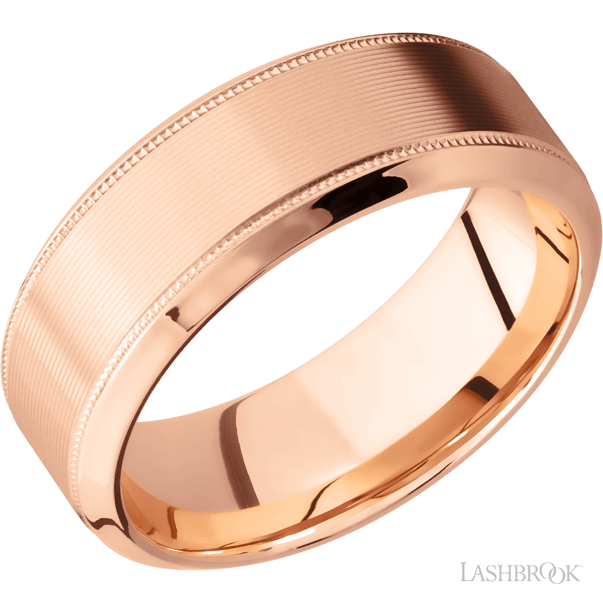 14K Rose Gold with Machine , Polish Finish