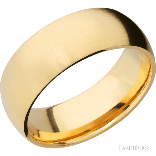 14K Yellow Gold with Polish, Satin Finish