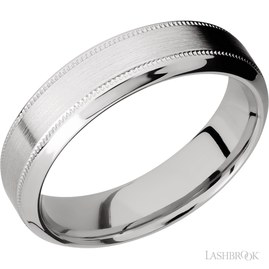 14K White Gold with Satin, Polish Finish