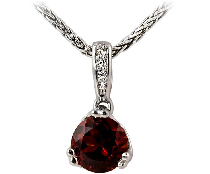 14k Yellow Gold Garnet Necklace