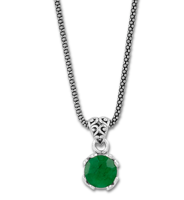 Gemstone Necklace Sterling Silver