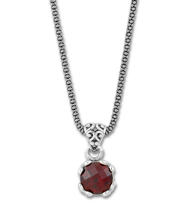 Gemstone Necklace Sterling Silver