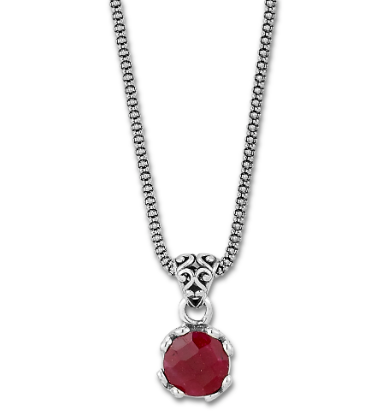 Gemstone Necklace Sterling Silver