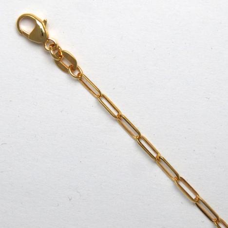 14k Yellow Gold Solid Paperclip Chain