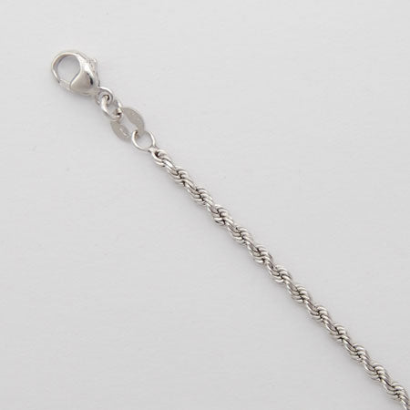 Diamond Cut Rope Platinum Chain