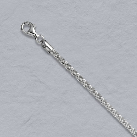 Sterling Silver Round Wheat Chain 3.5mm