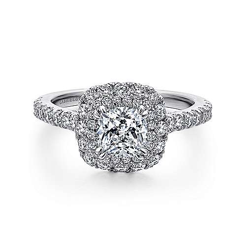 Lady's 14k White Gold Halo Engagement Ring