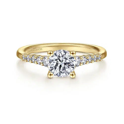 14k Yellow Gold Diamond Engagement Ring