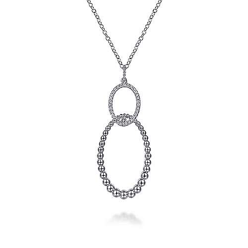 Sterling Silver White Sapphire Drop Necklace