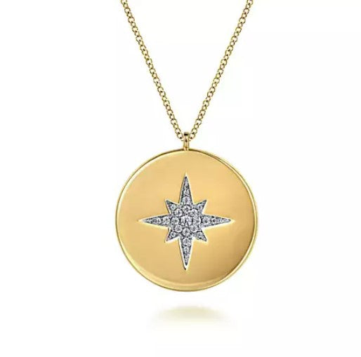 Diamond Star Medallion Necklace