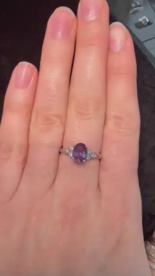 14k White Gold Fashion Ring with Chatam