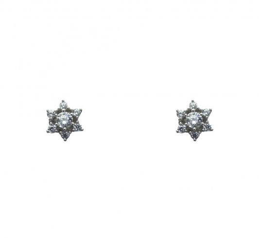 Sterling Silver Stud Earrings with CZ