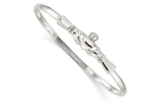 Sterling Silver Claddagh Bangle