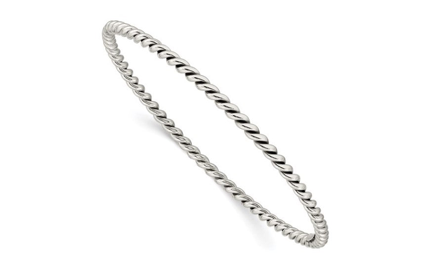 Sterling Silver Twist Bangle