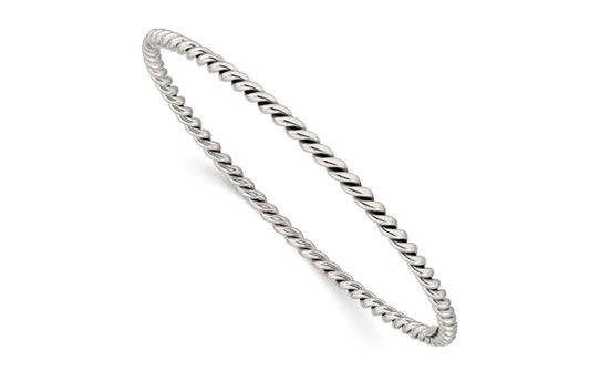 Sterling Silver Twist Bangle