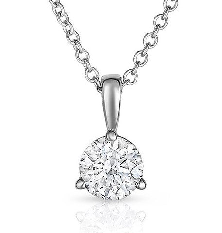 Lady's White 14 Karat Drop Pendant