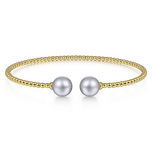 14 Karat Yellow Gold Bracelet with Pearls