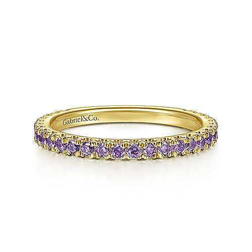 14 Karat Yellow Gold Ring with Amethyst